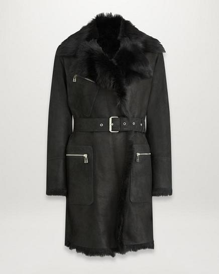 Veste En Peau De Mouton Belstaff Femme Lila Noir Soldes NJ4615372